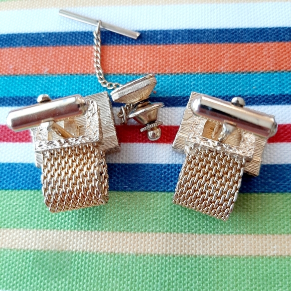 VTG CUFF LINK AND TIE TACK SET - Picture 3 of 6
